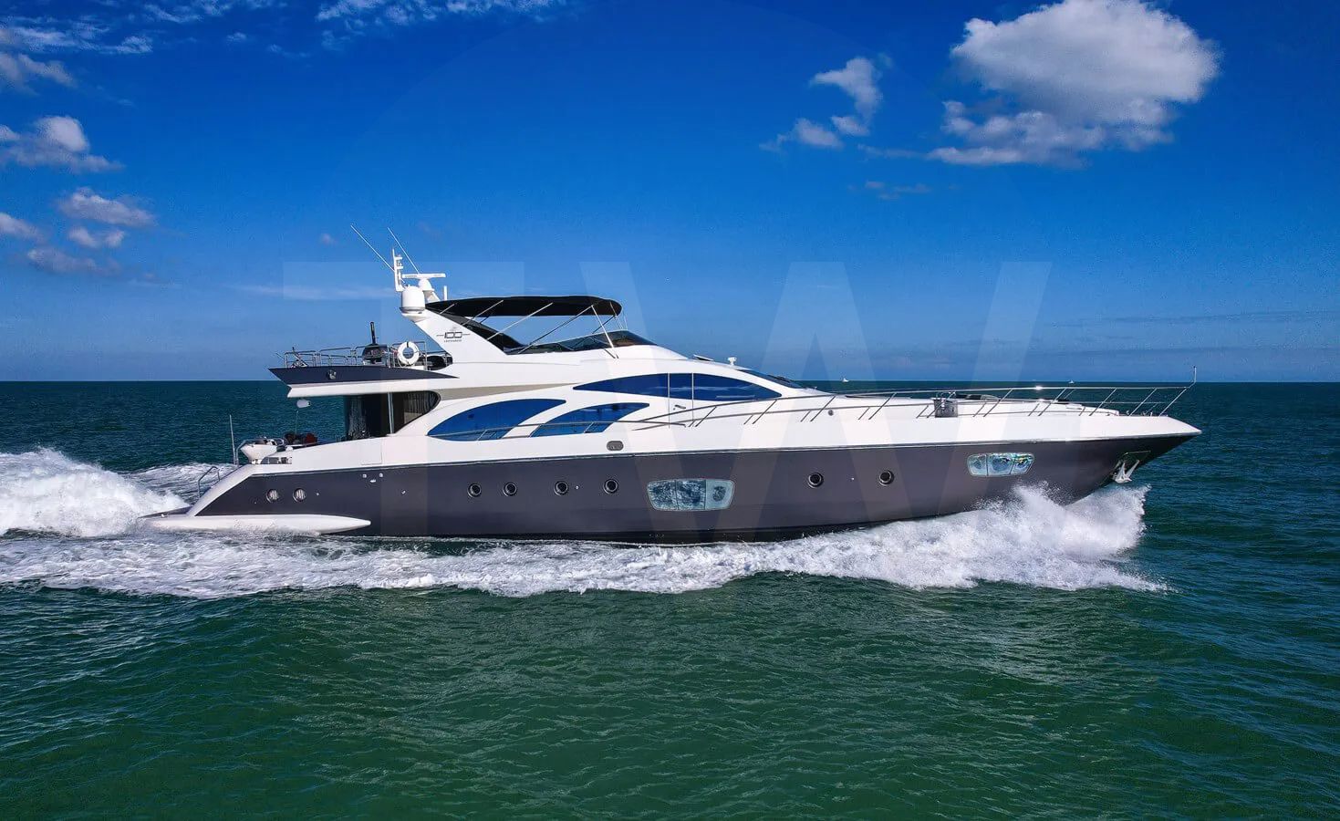 White Intervention yacht for sale and price, showing the details and features of the interior and exterior available for purchase from LIME Yachts and Brokerage located in Fort Lauderdale Florida.