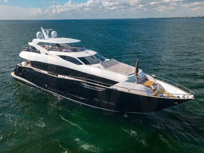White Eos yacht for sale and price, showing the details and features of the interior and exterior available for purchase from LIME Yachts and Brokerage located in Fort Lauderdale Florida.