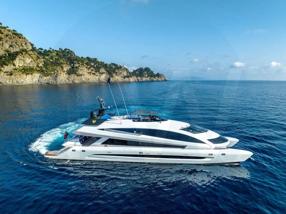 White Buccara Sea Falcon I yacht for charter and price, located in Mediterranean; Croatia; France; Greece; Italy; Malta; Monaco; Montenegro; Turkey offered for rent by LIME Yachts and Brokerage located in Fort Lauderdale Florida.