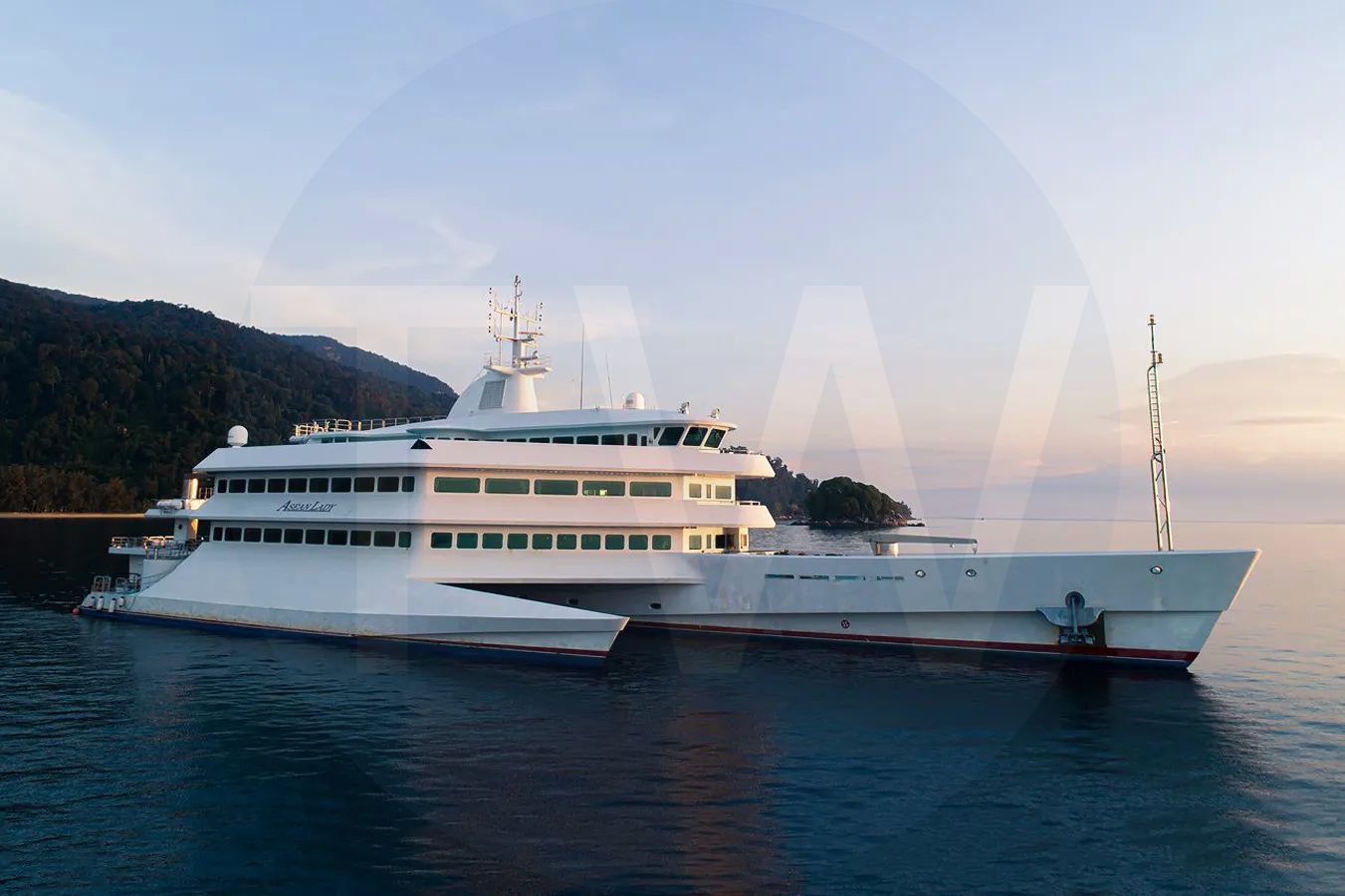 White Asean Lady yacht for sale and price, showing the details and features of the interior and exterior available for purchase from LIME Yachts and Brokerage located in Fort Lauderdale Florida.
