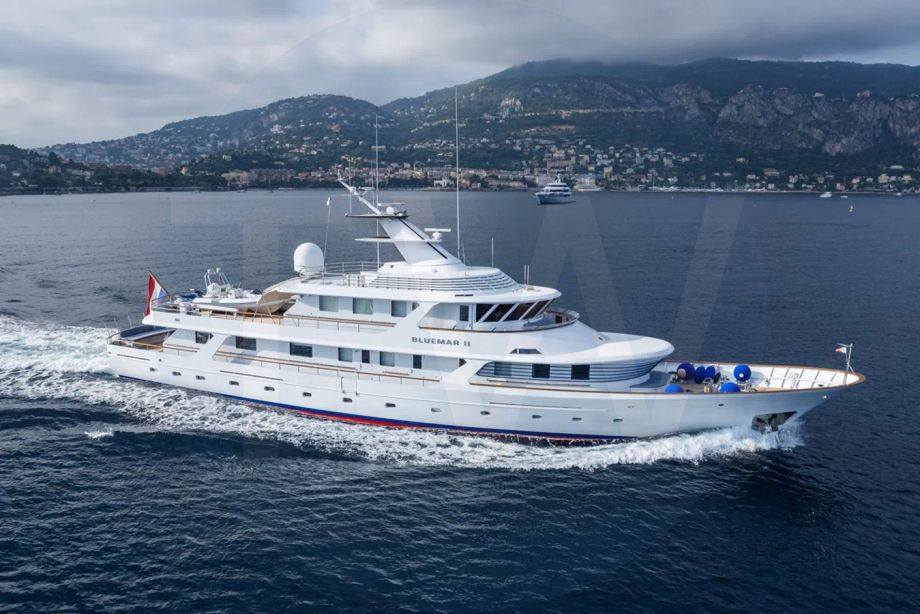 White Bluemar II yacht for sale and price, showing the details and features of the interior and exterior available for purchase from LIME Yachts and Brokerage located in Fort Lauderdale Florida.