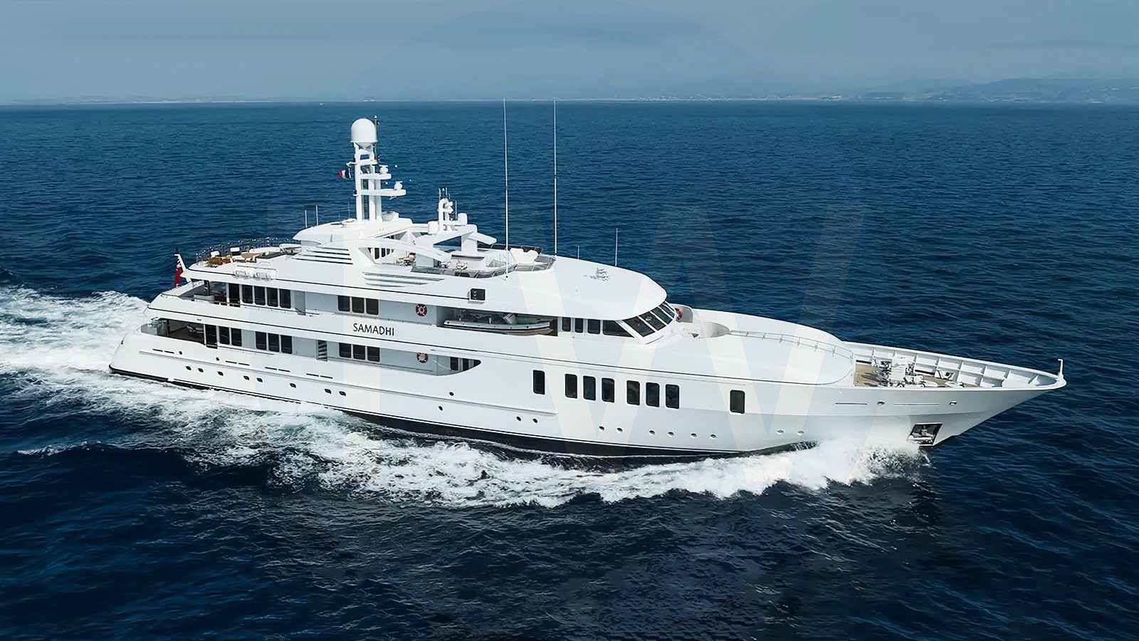 White Samadhi yacht - 2026 guide with the owner of the world's 574th largest yacht, the 84th largest yacht built by superyacht builder Feadship, based in Netherlands.