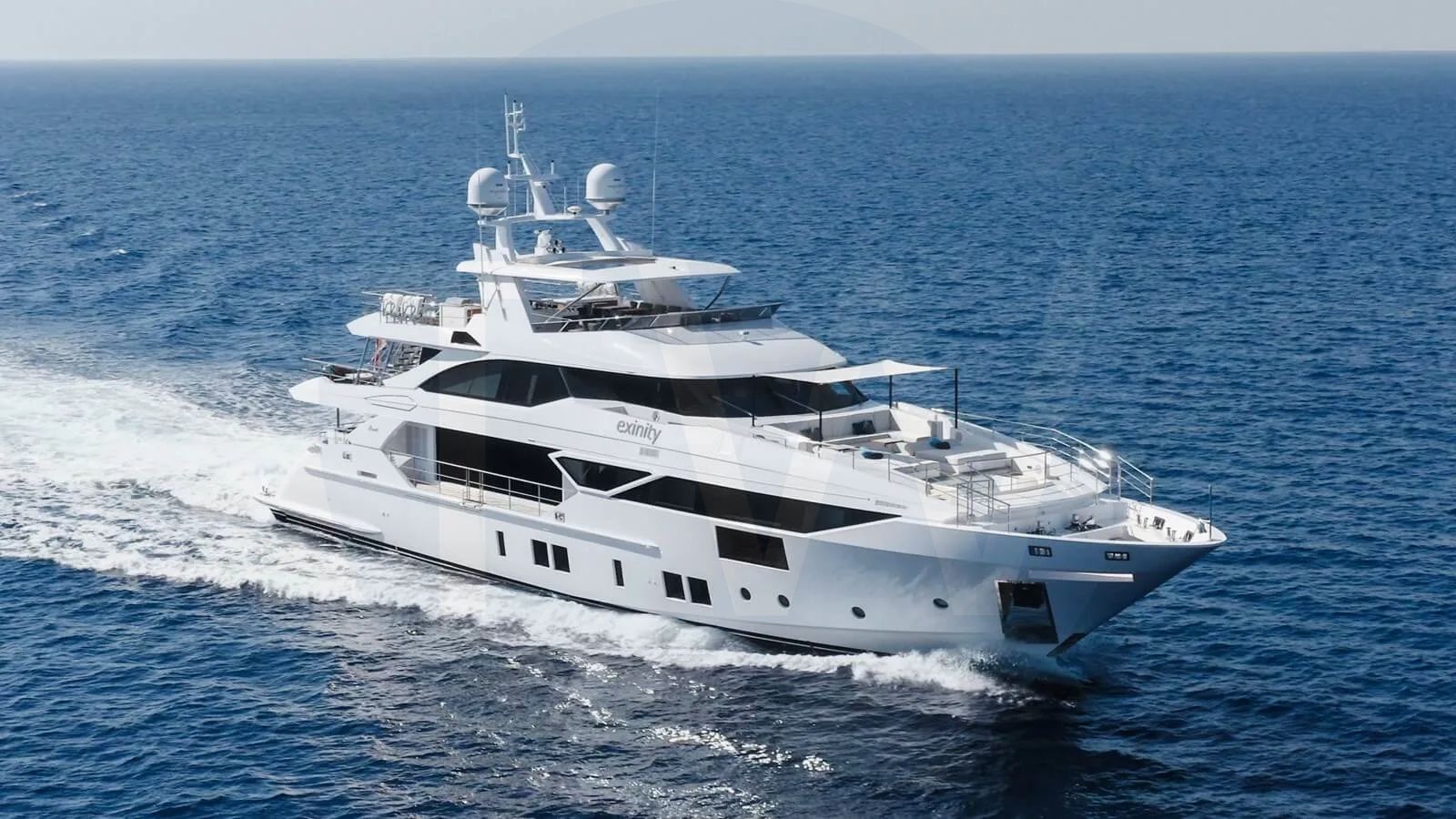 White Exinity yacht - 2026 guide with the owner of the world's 3075th largest yacht, the 201st largest yacht built by superyacht builder Benetti Yachts, based in Italy.