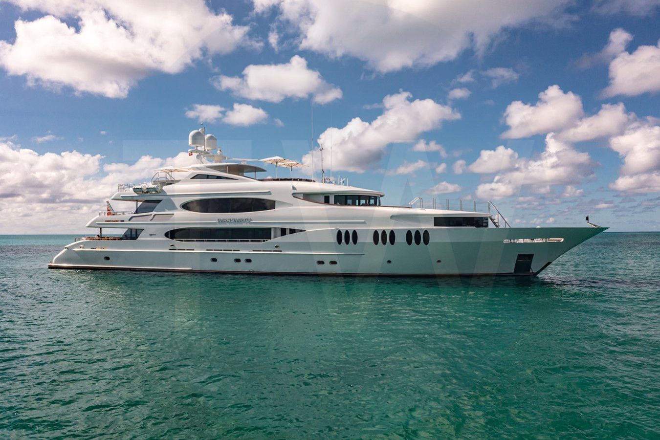 White Impromptu yacht for sale and price, showing the details and features of the interior and exterior available for purchase from LIME Yachts and Brokerage located in Fort Lauderdale Florida.