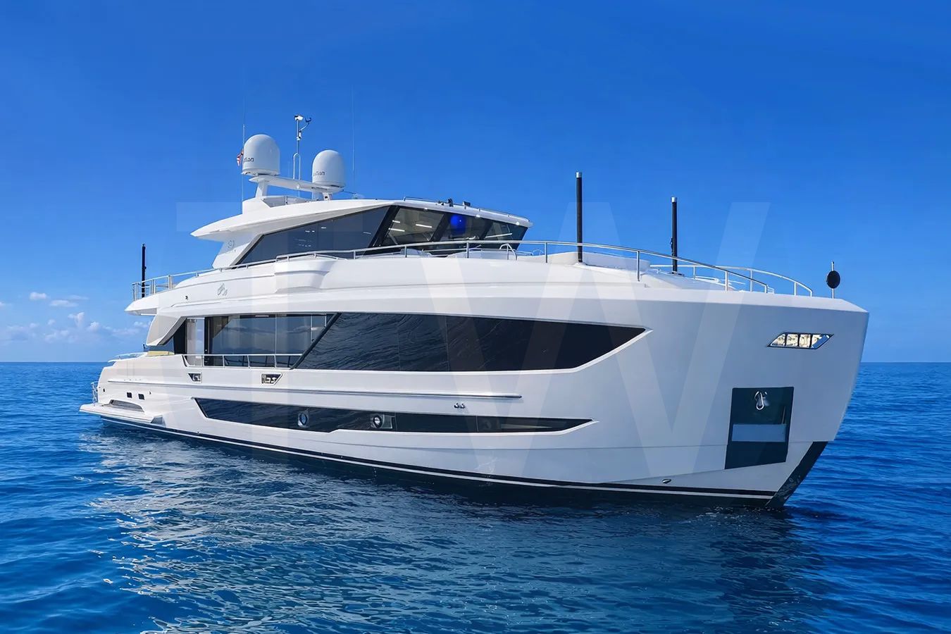 White Rio yacht for sale and price, showing the details and features of the interior and exterior available for purchase from LIME Yachts and Brokerage located in Fort Lauderdale Florida.