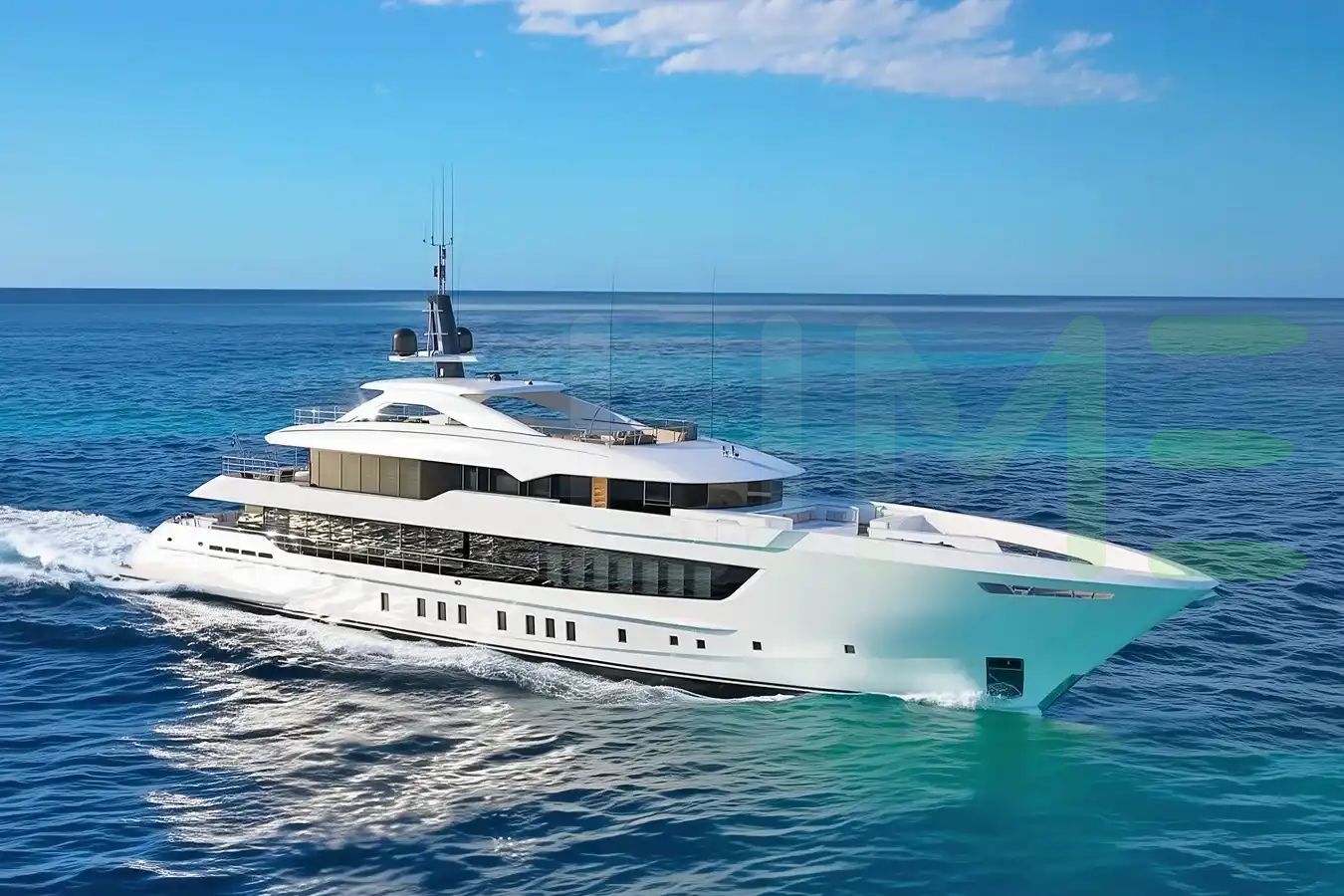 White Serena yacht for sale and price, showing the details and features of the interior and exterior available for purchase from LIME Yachts and Brokerage located in Fort Lauderdale Florida.