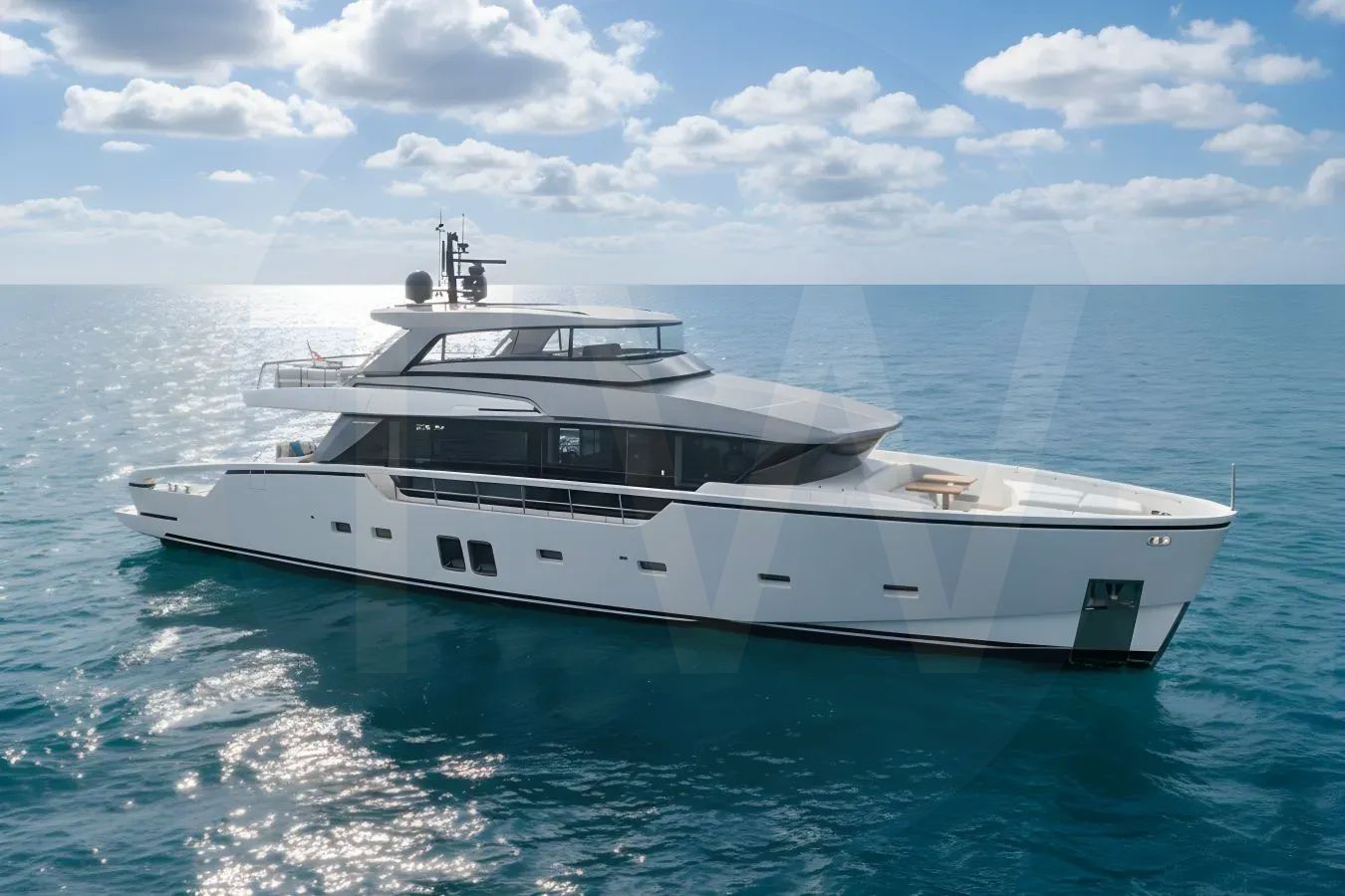 White Tesa yacht for sale and price, showing the details and features of the interior and exterior available for purchase from LIME Yachts and Brokerage located in Fort Lauderdale Florida.