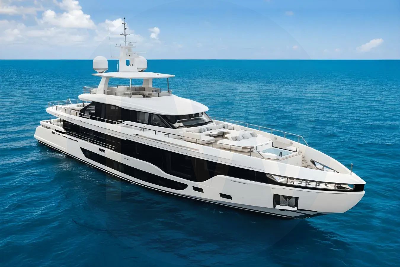 White Tycoon yacht - 2026 guide with the owner of the world's 4035th largest yacht, the 83rd largest yacht built by superyacht builder Azimut, based in Italy.
