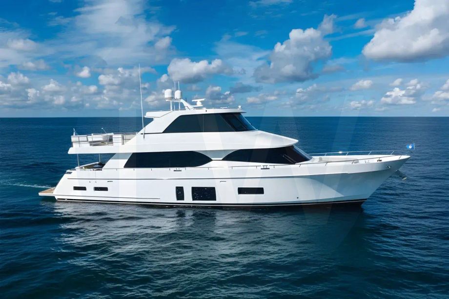 White GG yacht for sale and price, showing the details and features of the interior and exterior available for purchase from LIME Yachts and Brokerage located in Fort Lauderdale Florida.