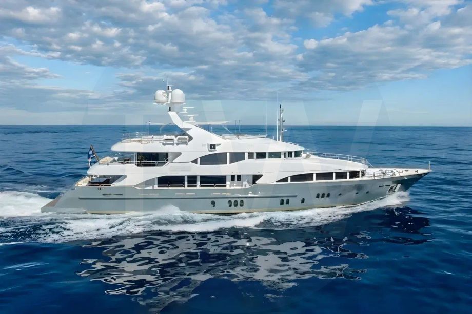 White Justa Delia yacht for charter and price, located in Mediterranean; Greece; Monaco offered for rent by LIME Yachts and Brokerage located in Fort Lauderdale Florida.