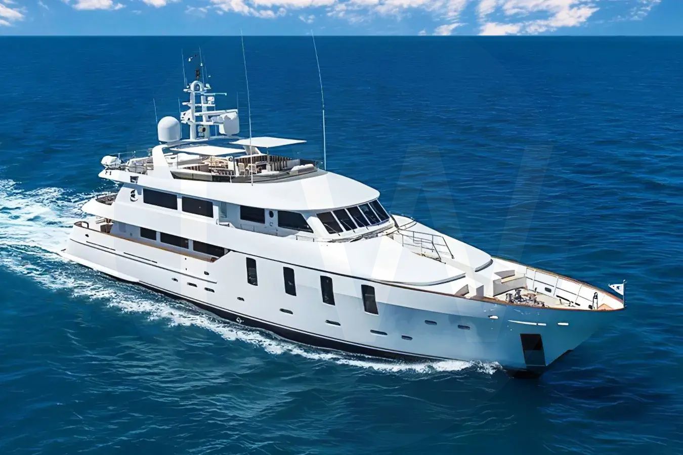 White Jaciri yacht - 2026 guide with the owner of the world's 2787th largest yacht, the 3rd largest yacht built by superyacht builder Astilleros MCIES, based in Spain.