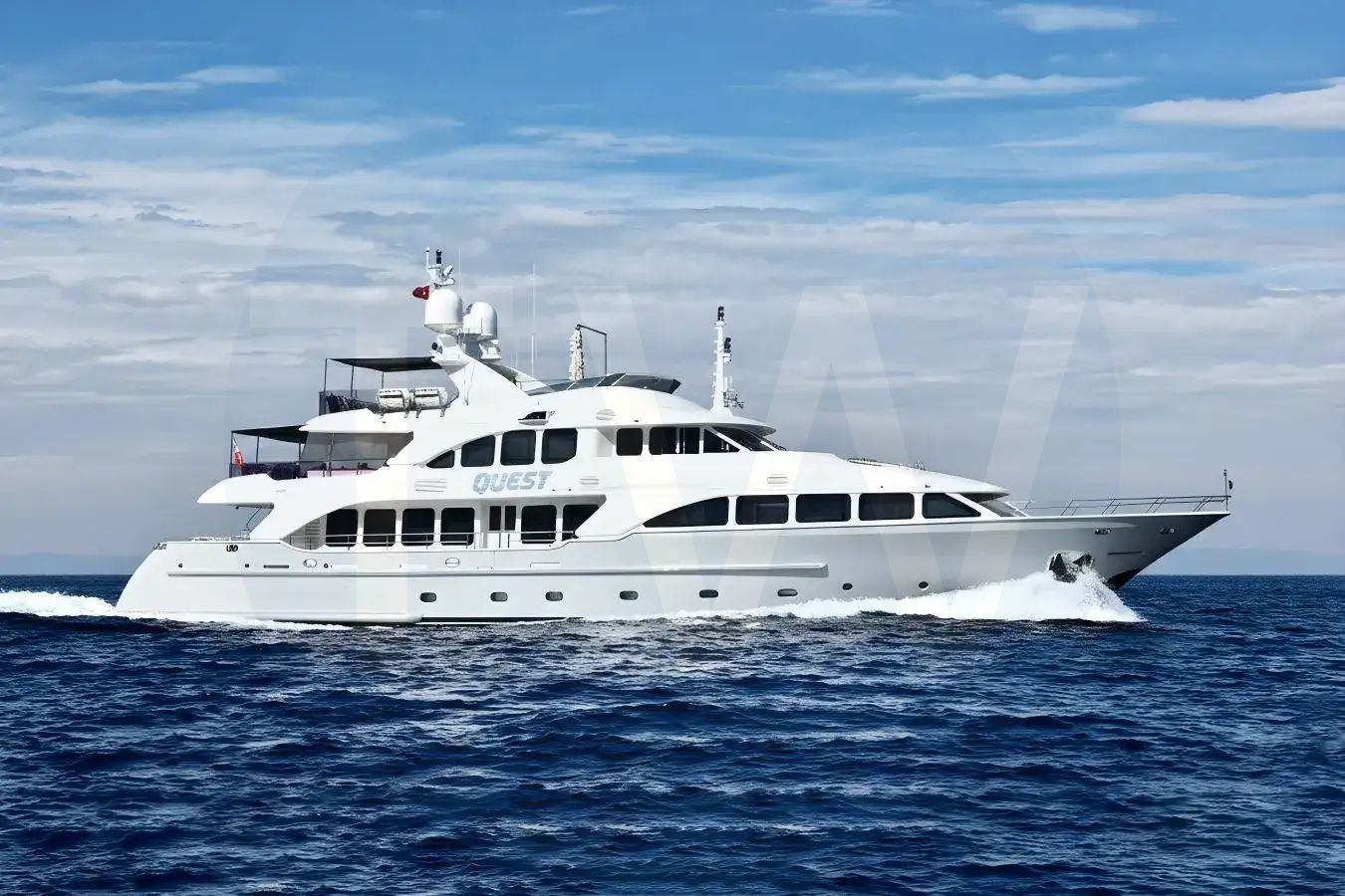 White Quest R yacht - 2026 guide with the owner of the world's 3505th largest yacht, the 242nd largest yacht built by superyacht builder Benetti Yachts, based in Italy.