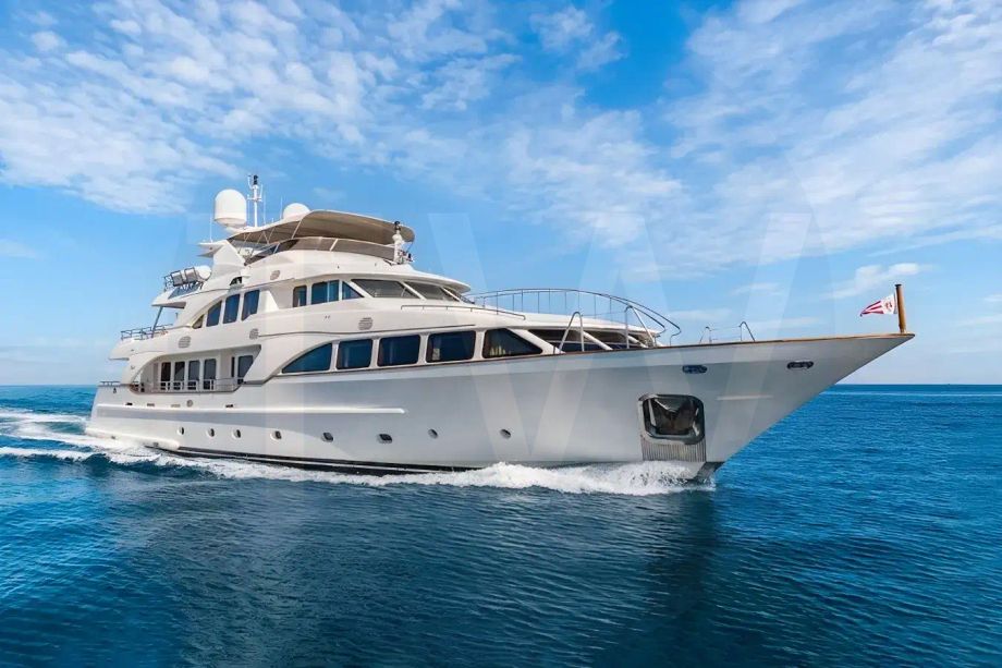 White Bunty yacht for sale and price, showing the details and features of the interior and exterior available for purchase from LIME Yachts and Brokerage located in Fort Lauderdale Florida.