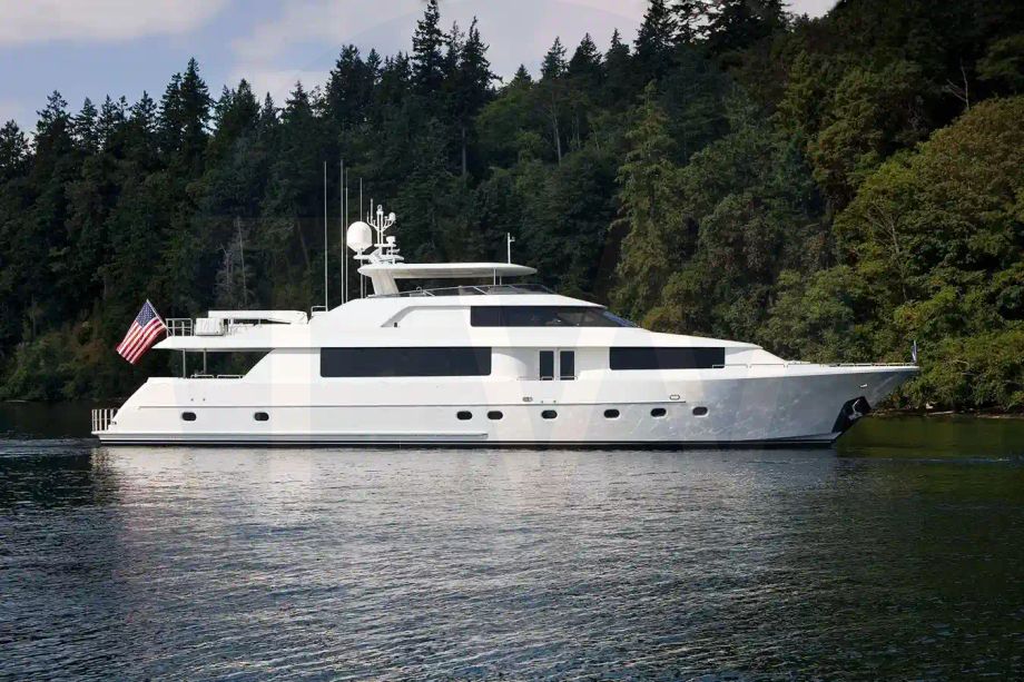 White Snowbored yacht for sale and price, showing the details and features of the interior and exterior available for purchase from LIME Yachts and Brokerage located in Fort Lauderdale Florida.