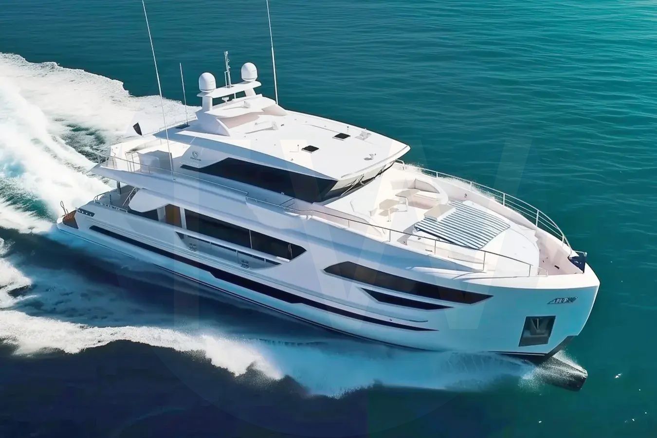 White Bella Tu yacht for sale and price, showing the details and features of the interior and exterior available for purchase from LIME Yachts and Brokerage located in Fort Lauderdale Florida.