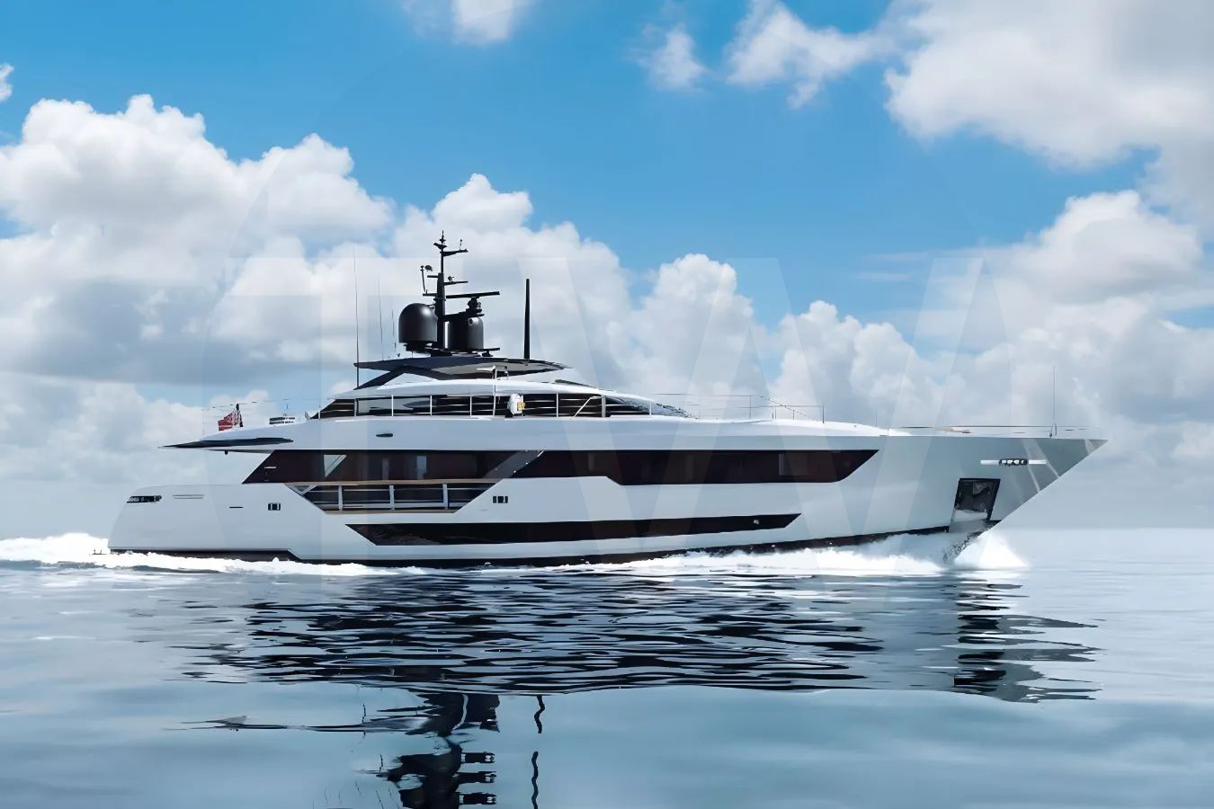White Erolia yacht - 2026 guide with the owner of the world's 3014th largest yacht, the 41st largest yacht built by superyacht builder Custom Line, based in Italy.