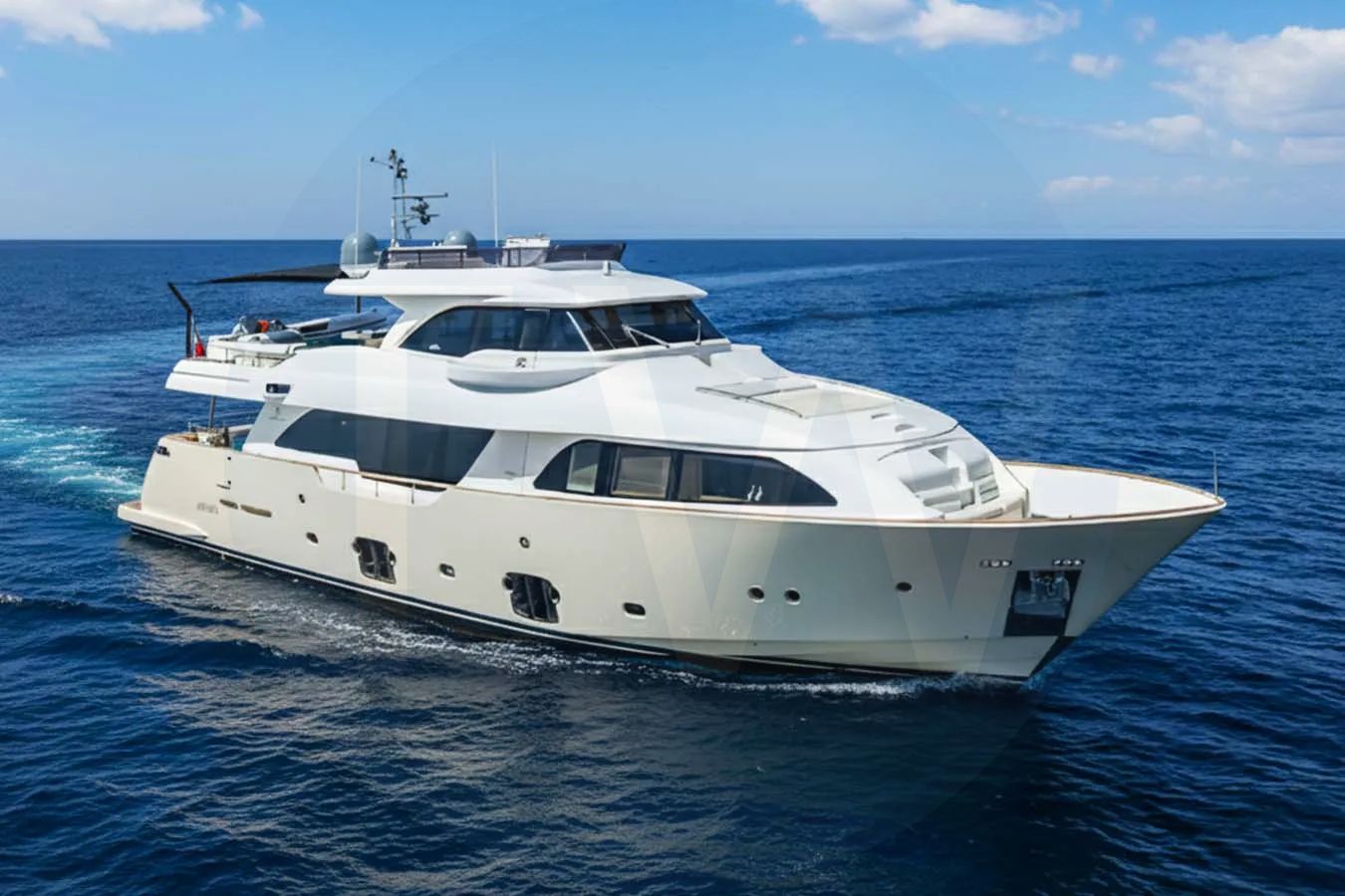 White Giada yacht for sale and price, showing the details and features of the interior and exterior available for purchase from LIME Yachts and Brokerage located in Fort Lauderdale Florida.