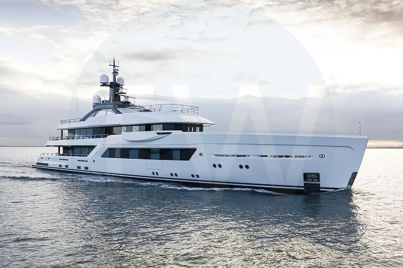 White Entourage yacht for sale and price, showing the details and features of the interior and exterior available for purchase from LIME Yachts and Brokerage located in Fort Lauderdale Florida.