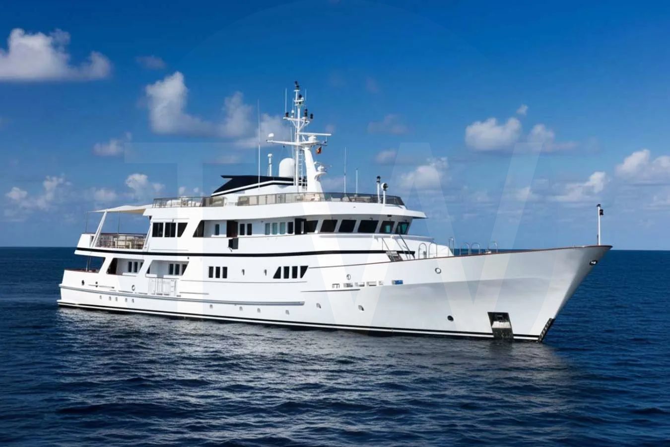 White Sanssouci Star yacht for sale and price, showing the details and features of the interior and exterior available for purchase from LIME Yachts and Brokerage located in Fort Lauderdale Florida.